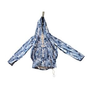 Under Armour Jacket Womens M Blue Tie Dye Storm Windbreaker 1/4 Zip‎ Running